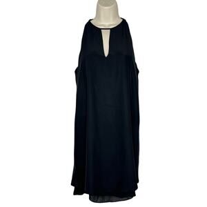 Parker Women's 100% Silk Halter Neck Black Sleeveless Dress Sz Small